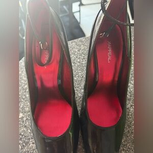 Xappeal Black Heels with Red Interior